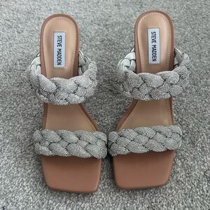 Steve Madden Women's Heels - Silver Sparkle